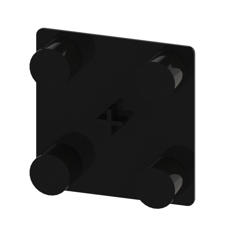 Embout profilé aluminium – Rainure 8 mm – Section 45x45 mm - Noir