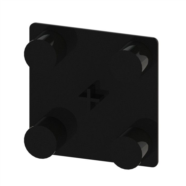Embout profilé aluminium – Rainure 8 mm – Section 45x45 mm - Noir