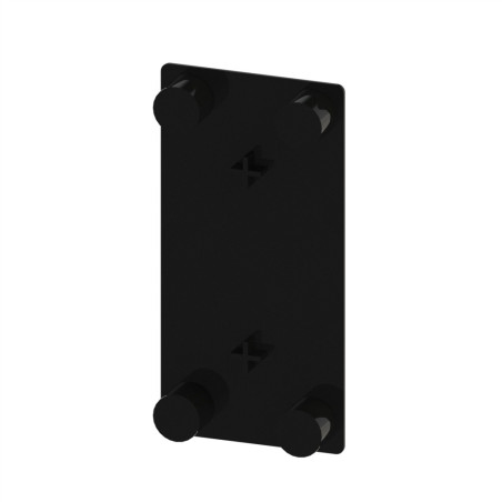 Embout profilé aluminium – Rainure 8 mm – Section 90x45 mm - Noir