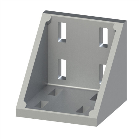 Equerre profilé aluminium – Rainure 8 mm – Section 90x90x90 mm - E - Al - Brut