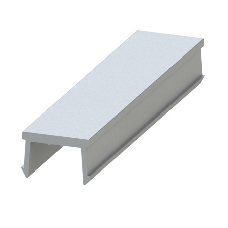 Profilé cache-rainure (Barre de 2 m) – Rainure 10 mm – PA - ESD - Gris