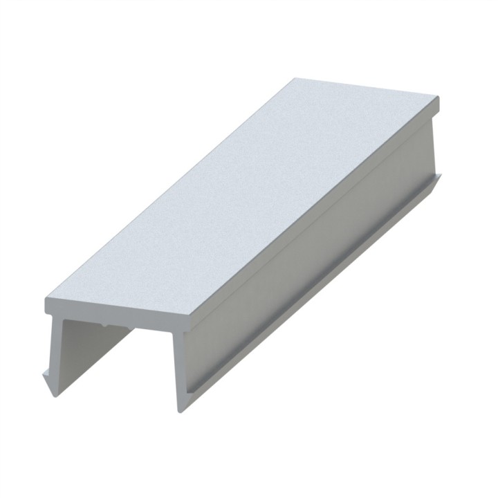 Profilé cache-rainure (Barre de 2 m) – Rainure 10 mm – PA - Gris 7004