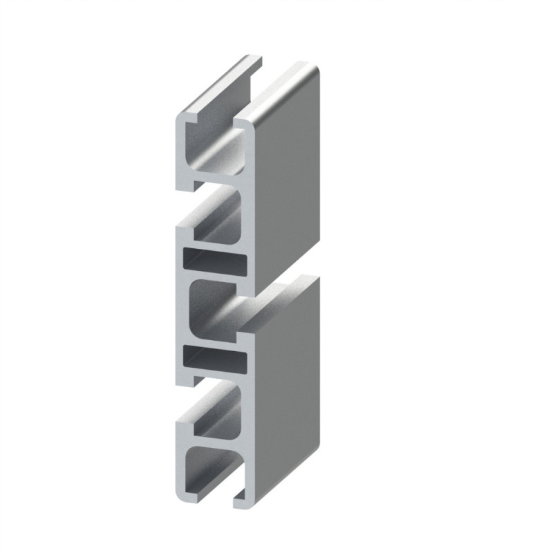 Profilé aluminium - Rainure 8 mm - Section 90x19 mm - Léger