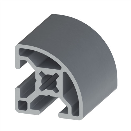 Profilé aluminium - Rainure 8 mm - Section R30-90°