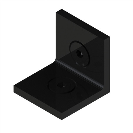 Kit équerre profilé aluminium – Rainure 8 mm – Section 40 mm - Noir - 8 45