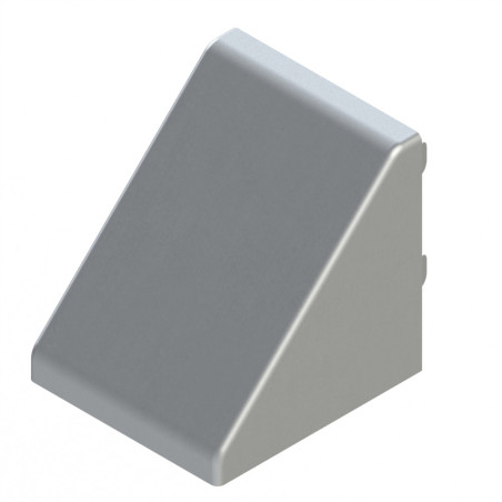 Kit équerre profilé aluminium – Rainure 8 mm – 90x90x90 mm - Al - Brut - Cache