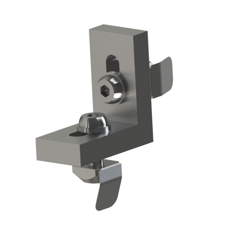 Kit équerre profilé aluminium – 8 mm – 40x40x20 mm - Zn - Legère - Noir - 8 45