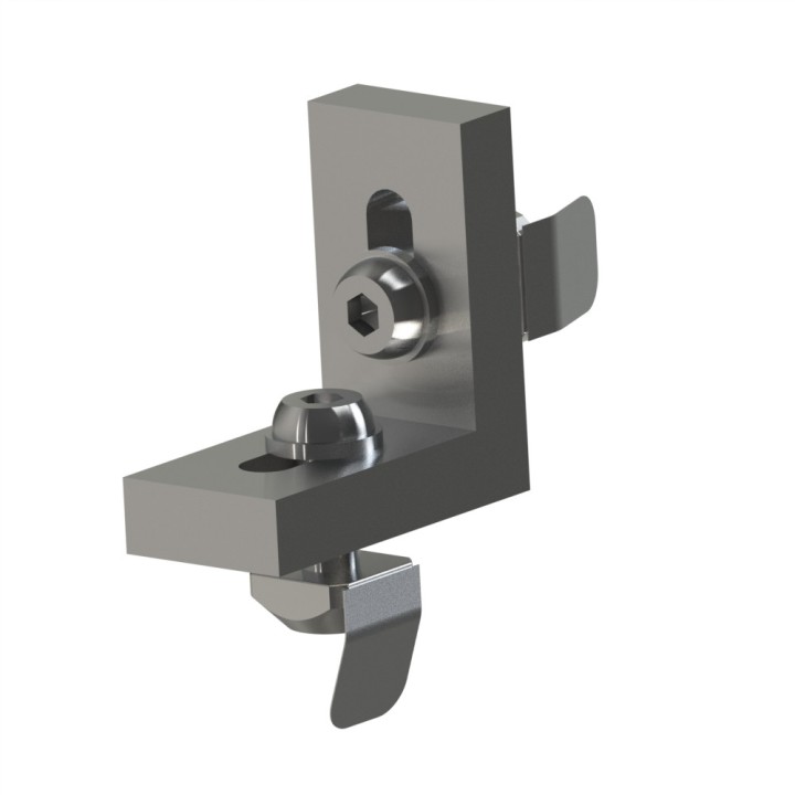 Kit équerre profilé aluminium – 8 mm – 40x40x20 mm - Zn - Legère - Noir - 8 45