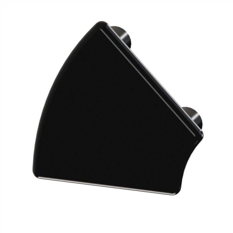 Embout profilé aluminium – Rainure 8 mm – Section R45/90-45° - Noir