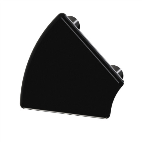 Embout profilé aluminium – Rainure 8 mm – Section R45/90-45° - Noir