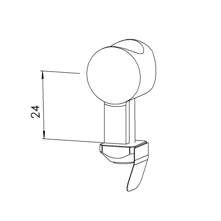 Fixation universelle profilé aluminium - 8 45 – Rainure 8 mm