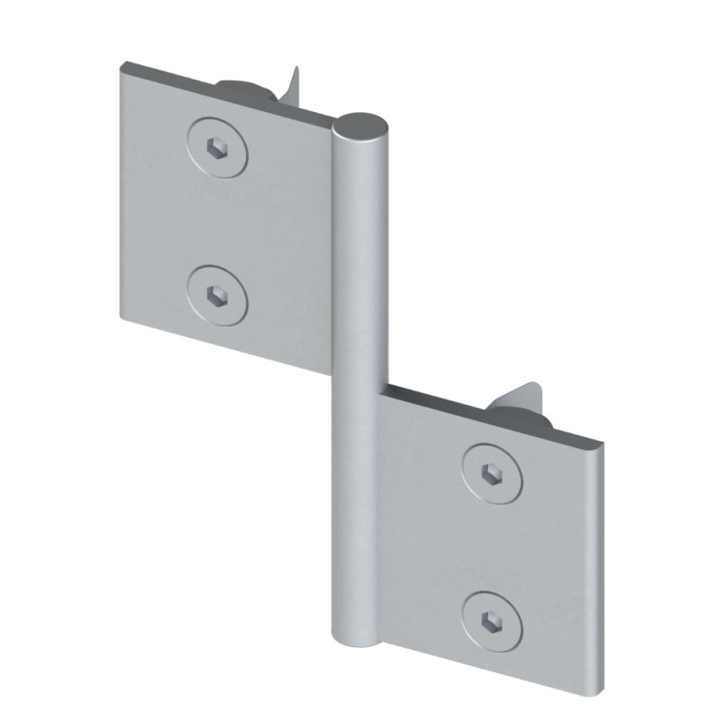 Kit charnière profilé aluminium - 45x45 mm – Al – PP4 - 8 45