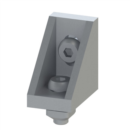 Kit équerre profilé aluminium – Section 40x40x25 mm - Al - Sablé - 8 45