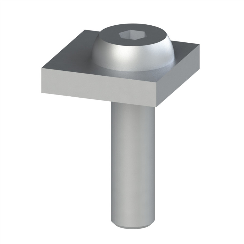 Fixation standard profilé aluminium – Rainure 8 mm - 32x18 mm