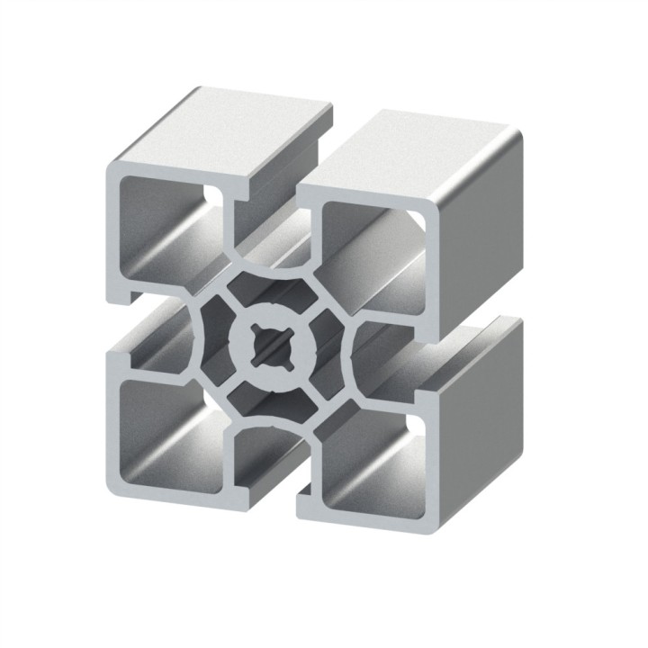 Profilé aluminium - Rainure 8 mm - Section 60x60 mm - 4R - Léger