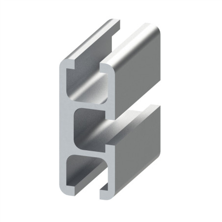 Profilé aluminium (Coupe max 6 m) – Rainure 8 mm – 45x18,5 mm - 3 Voies - Léger