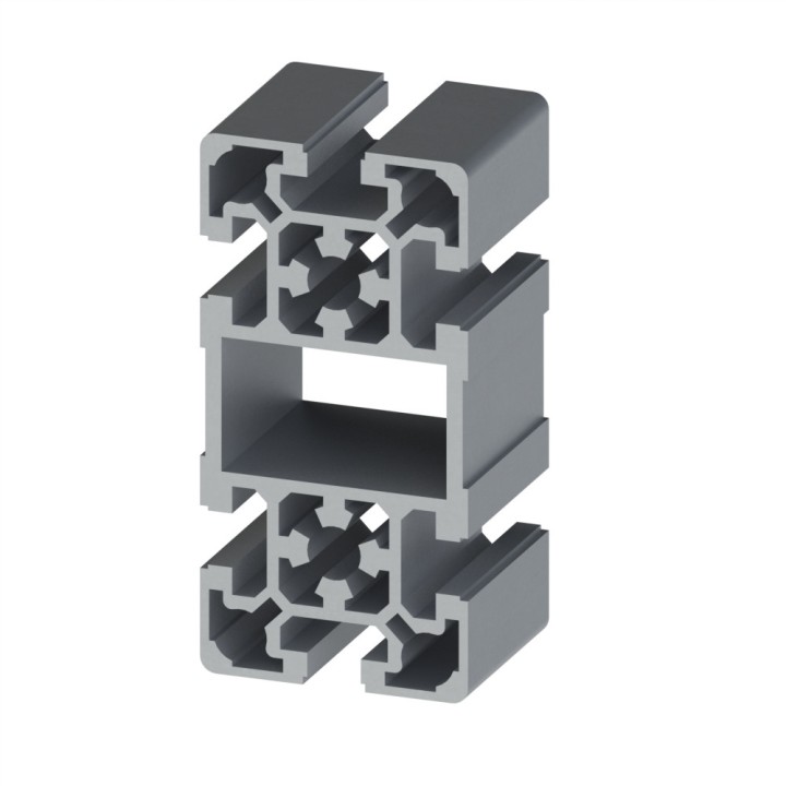 Profilé aluminium (Barre de 6 m) – Rainure 10 mm – 100x50 mm – Léger