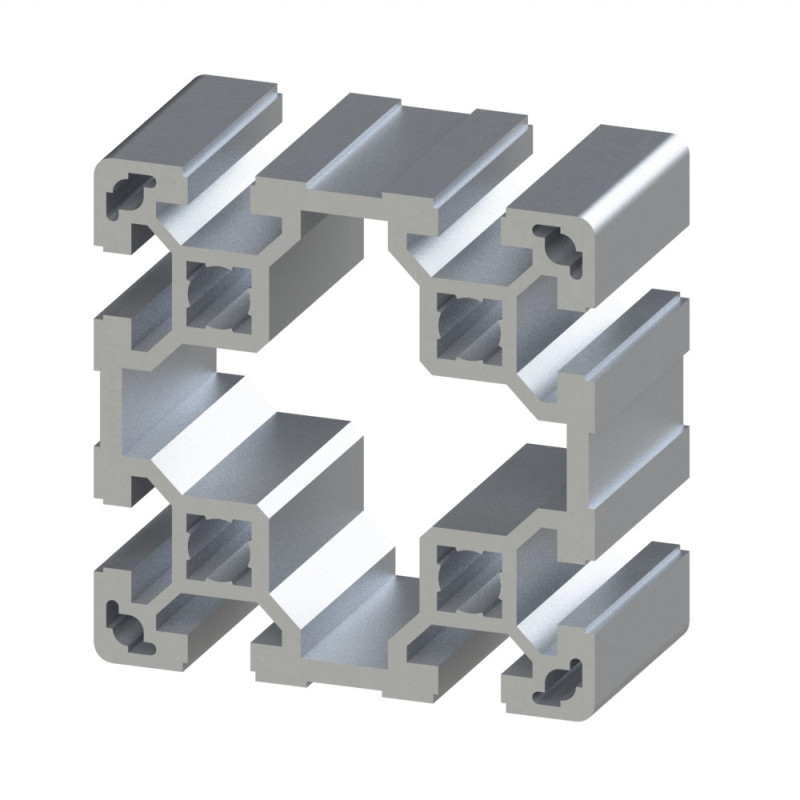 Profilé aluminium (Barre de 6 m) – Rainure 10 mm – 80x80 mm – Léger