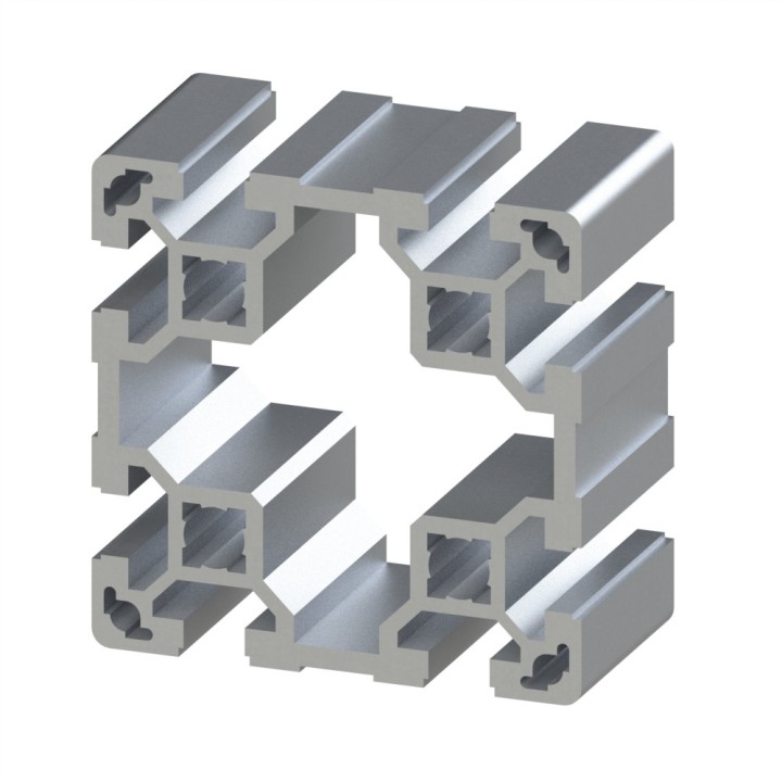 Profilé aluminium (Barre de 6 m) – Rainure 10 mm – 80x80 mm – Léger