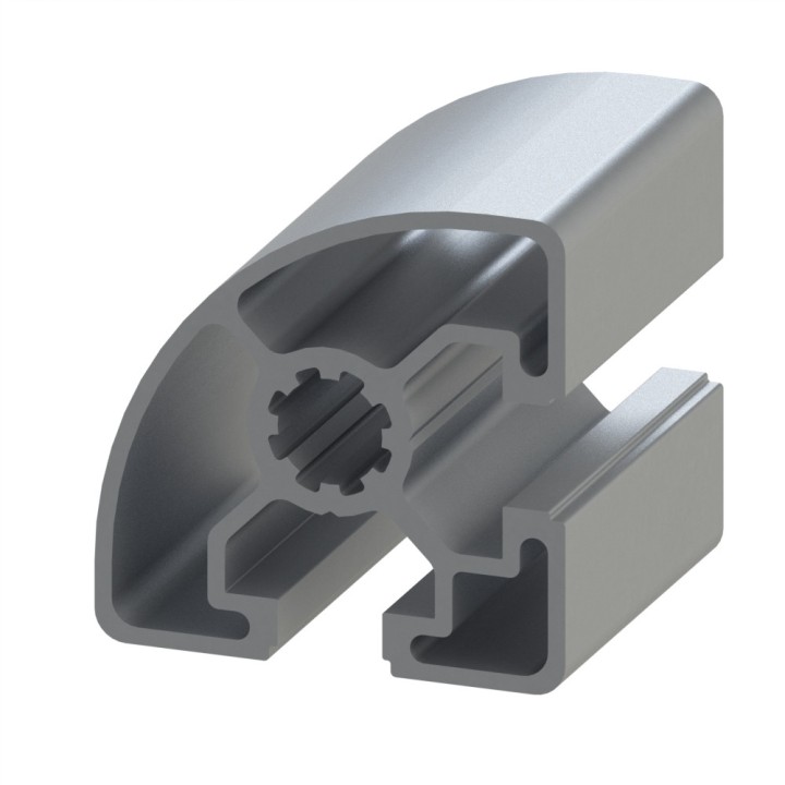 Profilé aluminium (Barre de 6 m) - Rainure 10 mm – Section R45-90° - Léger