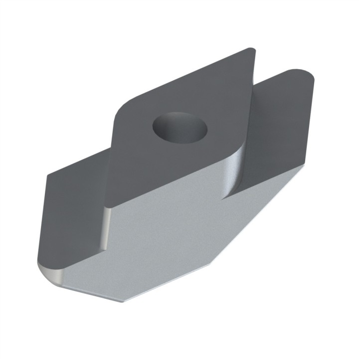 Ecrou profilé aluminium (Boîte de 100 unités) - Taraudage M4 - Rainure 8 mm - Zn - 1/4 de tour