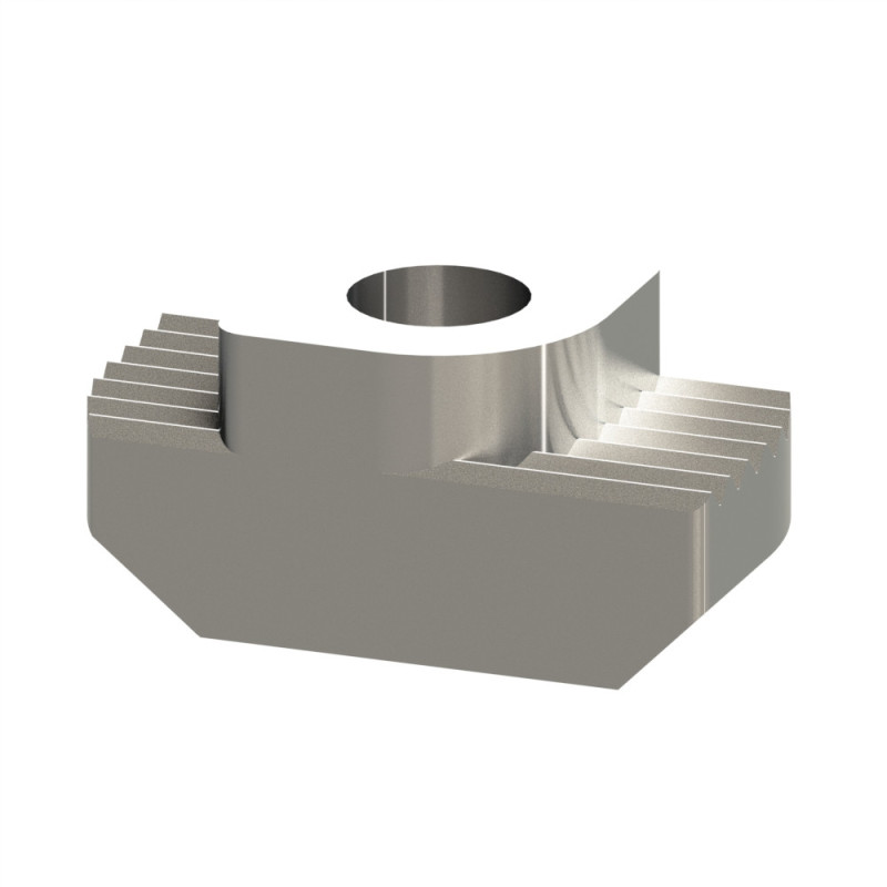Ecrou à tête rectangulaire profilé (Boîte de 100 unités) – Taraudage M6 – Rainure 10 mm - Inox