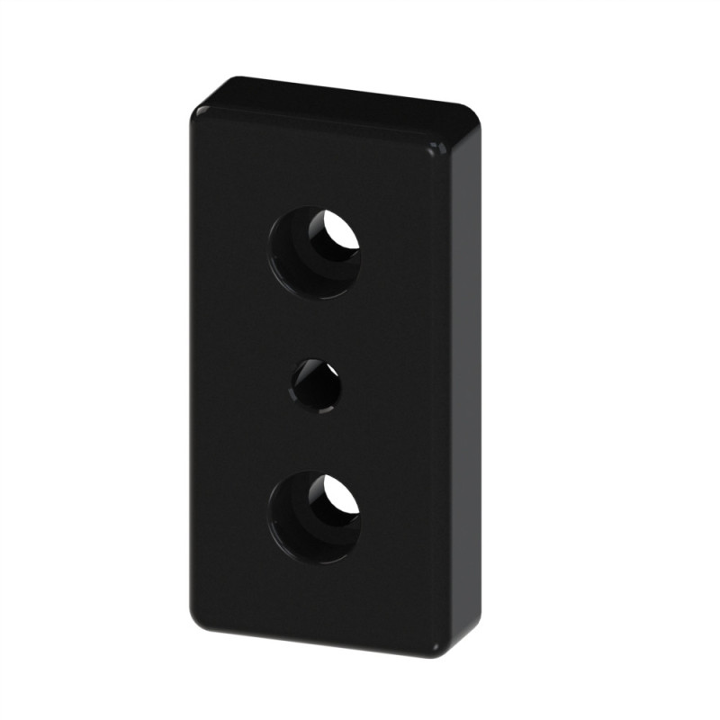 Plaque de base profilé aluminium (Boîte de 10 unités) - 8 mm – Section 90x45 mm - M10