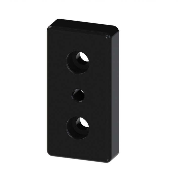 Plaque de base profilé aluminium (Boîte de 10 unités) - 8 mm – Section 90x45 mm - M10