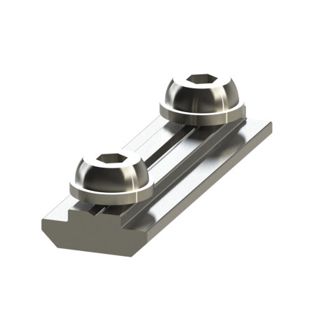Ecrou double profilé 8 St (Boîte de 10 unités) - Taraudage M6-50 - Rainure 8 mm