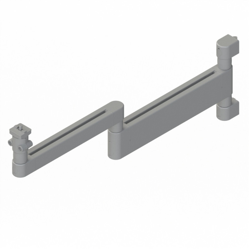 Bras articulÃ© - Double - Support horizontal - 8 mm - 40x695 mm