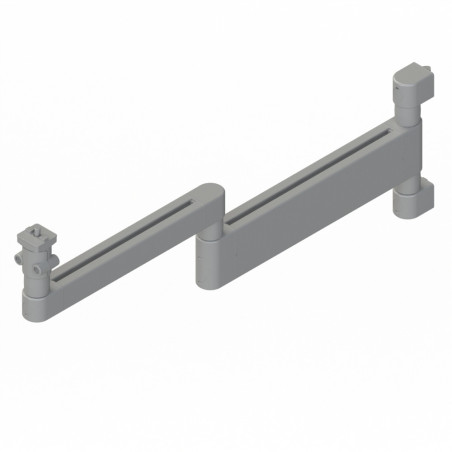 Bras articulé - Double - Support horizontal - 8 mm - 40x695 mm