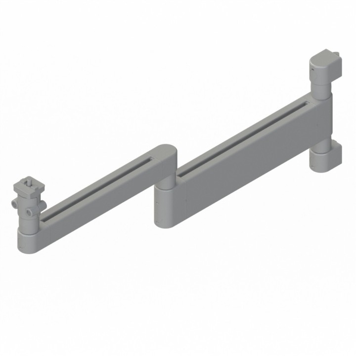Bras articulÃ© - Double - Support horizontal - 8 mm - 40x695 mm