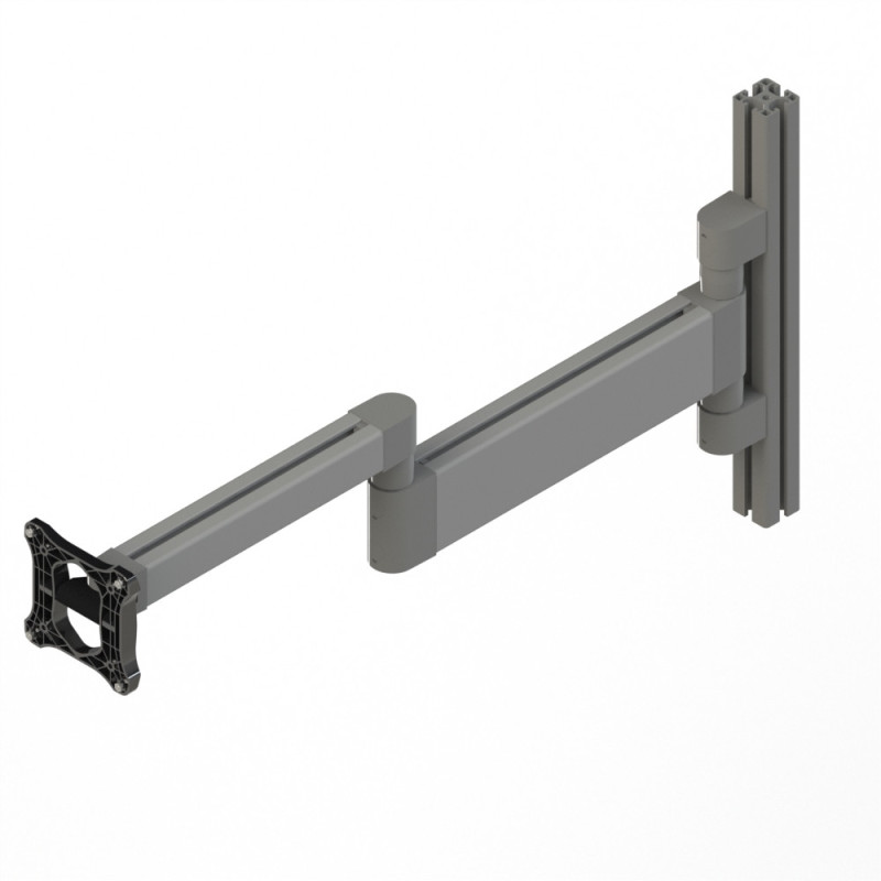 Bras articulÃ© - Double - Support vertical - 8 mm - 40x695 mm