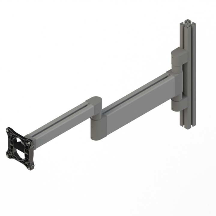 Bras articulÃ© - Double - Support vertical - 8 mm - 40x695 mm