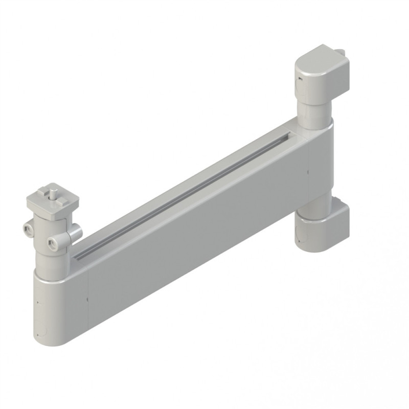 Bras articulÃ© - Double - Support horizontal - 8 mm - 80x370 mm