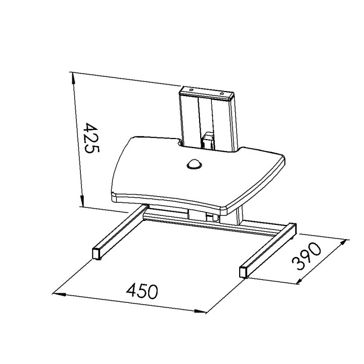 Repose-pieds - Section 450x400 mm - ESD