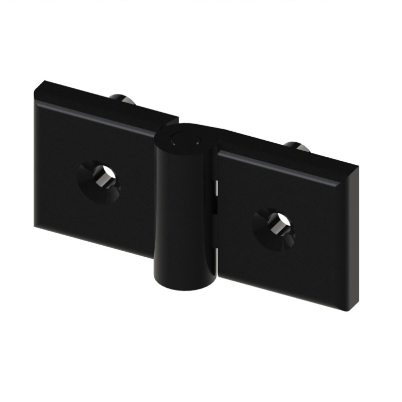 Charnière profilé aluminium – 10 mm - 45x45 mm - PA - Avec ergots
