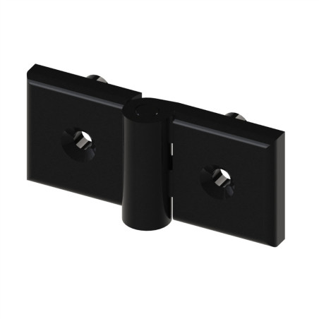 Charnière profilé aluminium – 10 mm - 45x45 mm - PA - Avec ergots