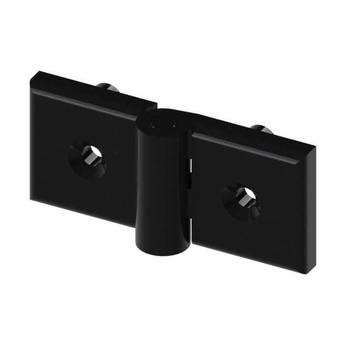 Charnière profilé aluminium – 10 mm - 45x45 mm - PA - Avec ergots