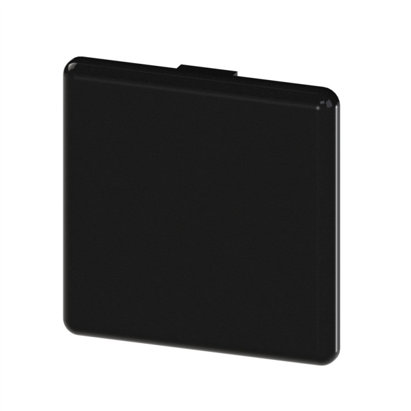 Embout profilé aluminium – Rainure 10 mm – Section 50x50 mm - Noir