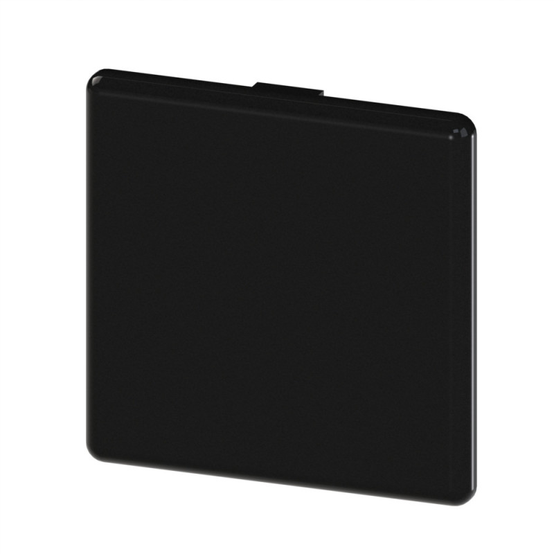 Embout profilé aluminium – Rainure 10 mm – Section 60x60 mm - Noir