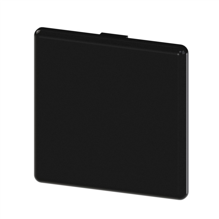 Embout profilé aluminium – Rainure 10 mm – Section 60x60 mm - Noir