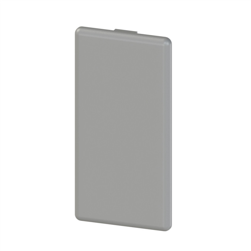 Embout profilé aluminium – Rainure 10 mm – Section 90x45 mm - Gris