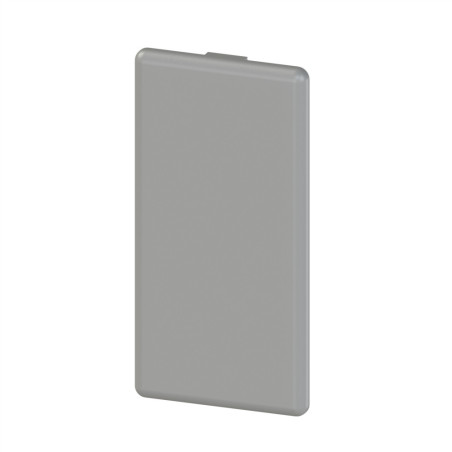 Embout profilé aluminium – Rainure 10 mm – Section 90x45 mm - Gris