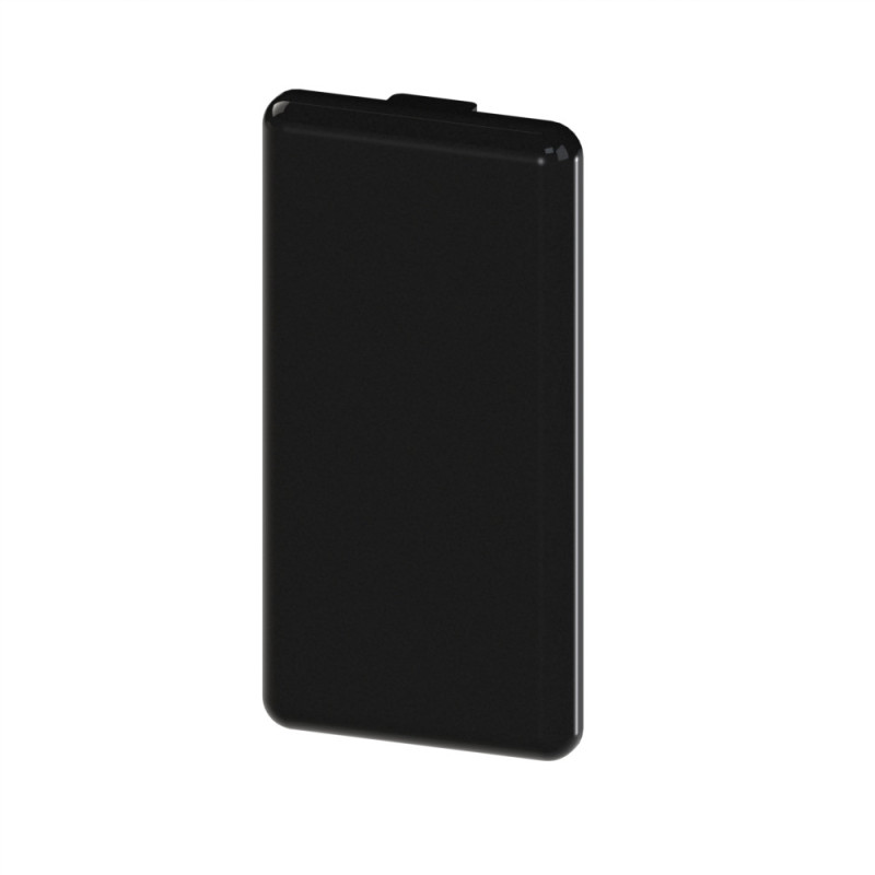 Embout profilé aluminium – Rainure 8 mm – Section 60x30 mm - Noir