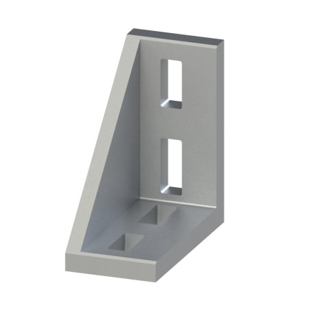 Equerre profilé aluminium – Rainure 10 mm – Section 80x80x40 mm - Al - Brut