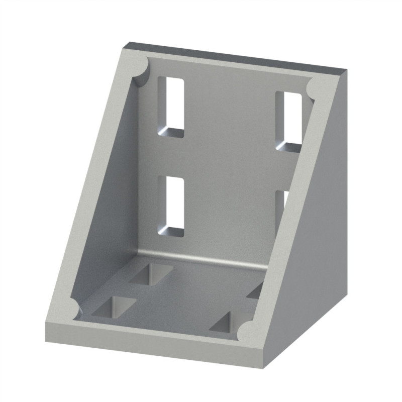 Equerre profilé aluminium – Rainure 10 mm – Section 80x80x80 mm - Al - Brut