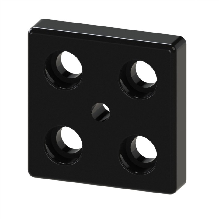 Plaque de base profilé aluminium - 10 mm – Section 80x80 mm - M12