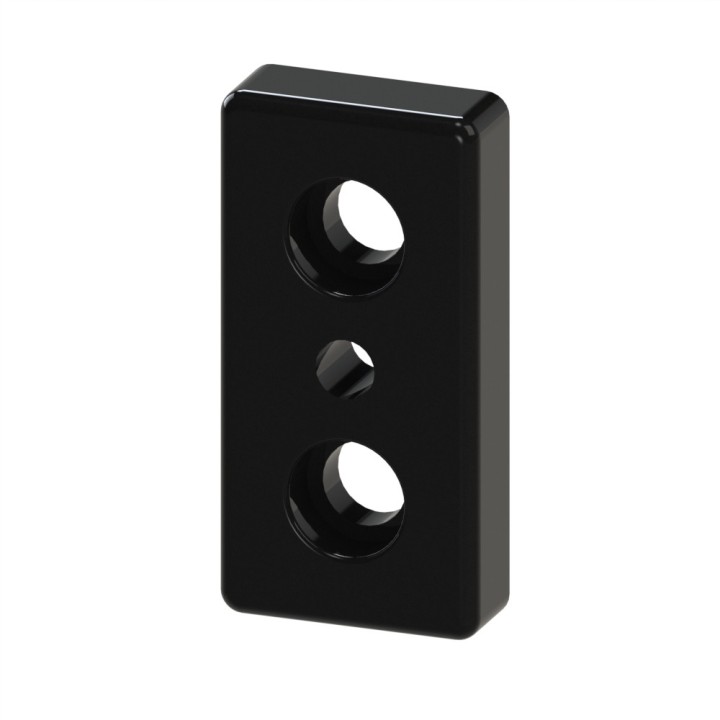 Plaque de base profilé aluminium - 10 mm – Section 90x45 mm - M12