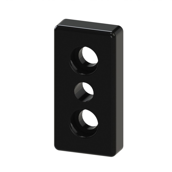 Plaque de base profilé aluminium - 10 mm – Section 90x45 mm - M16